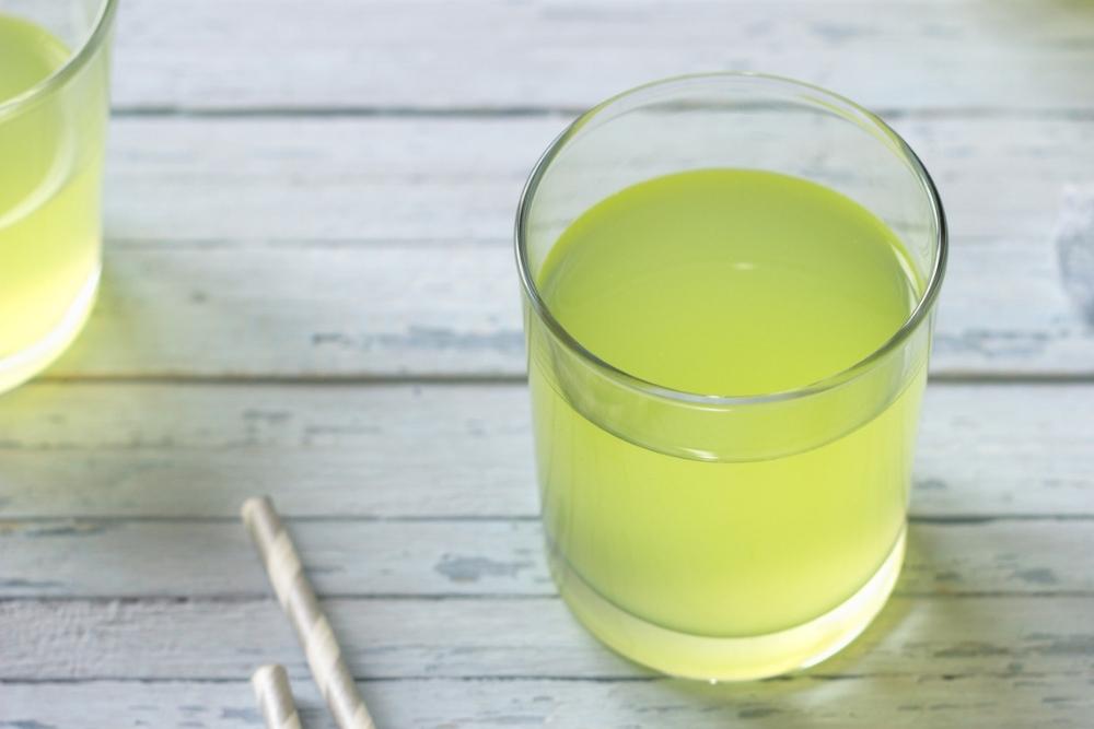 Green Tea Shot Closeup