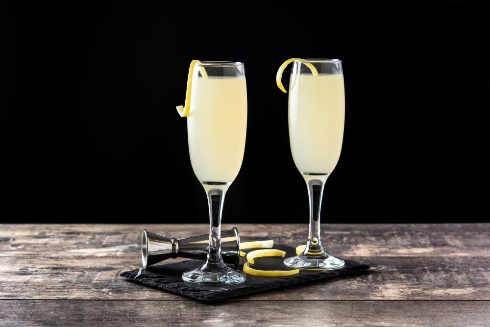 Two French 76 Cocktails
