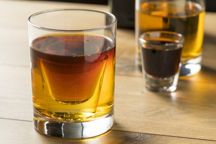 Boozy Cherry Bomb Shot Recipe with LIquor and Energy Drink