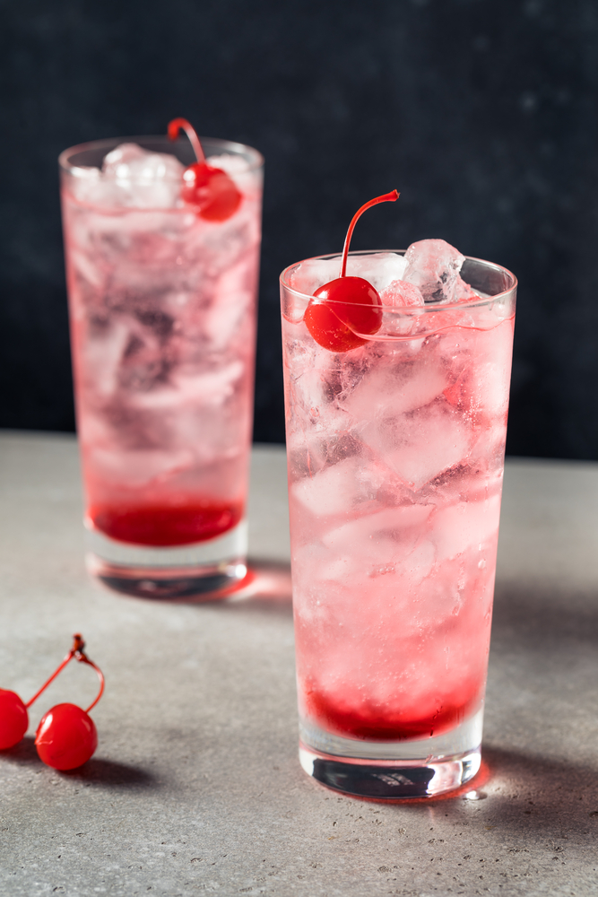 Dirty Shirley Cocktail with Cherry