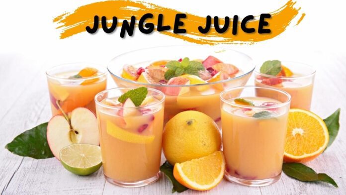 Jungle Juice in serving bowl vodka and rum