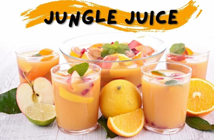 Jungle Juice in serving bowl vodka and rum