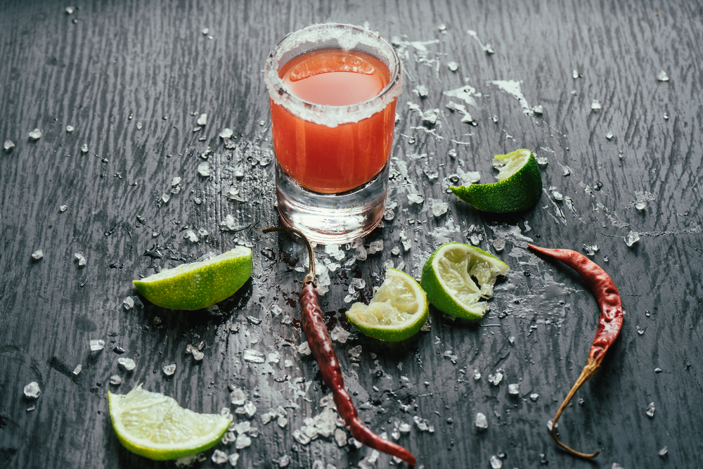 Paleta Shot Drink with Lime Tequila and Watermelon