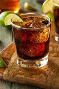 Cuba Libre Drink Closeup