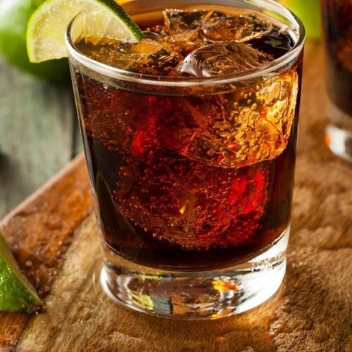 Cuba Libre Drink Closeup