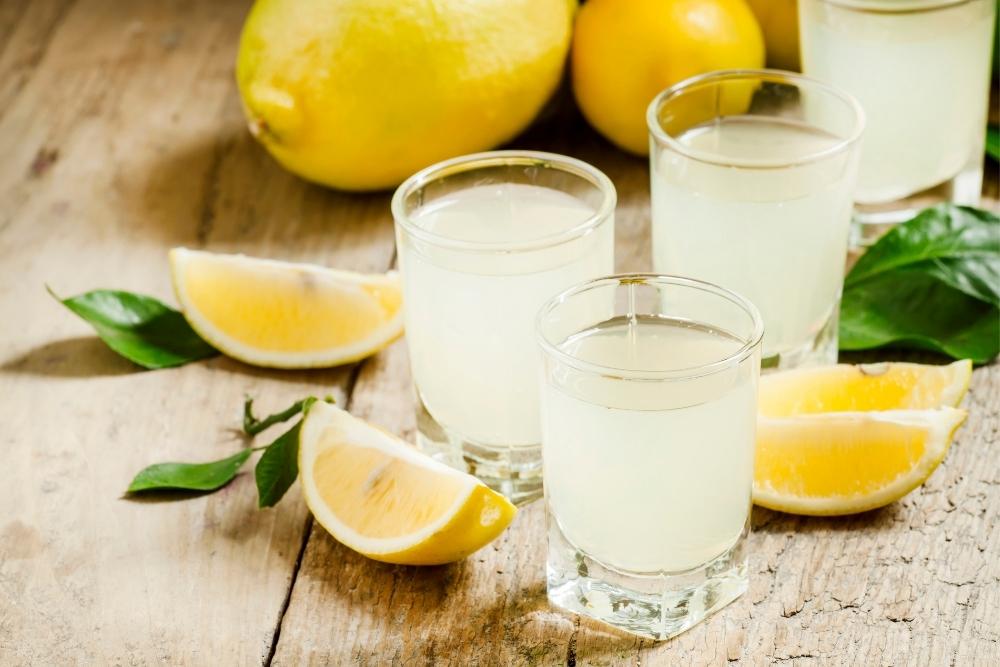 White Tea Shots with Lemons for the Recipe