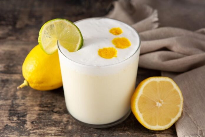 Tequila Sour Cocktail with Lemon and Lime