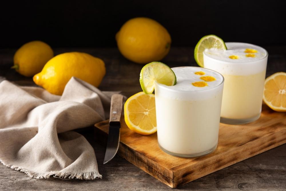 Two Tequila Sour Drink Lemon Bitters