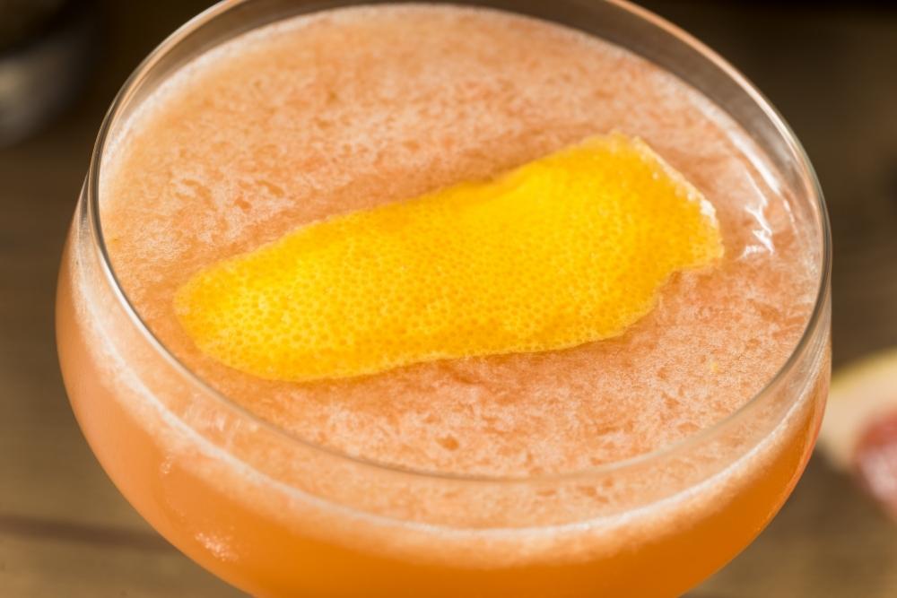 Zoomed in Brown Derby Drink Cocktail