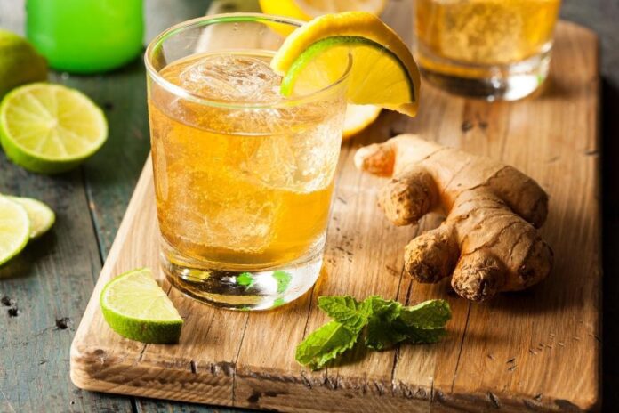 Ginger Beer and Rum Cocktail