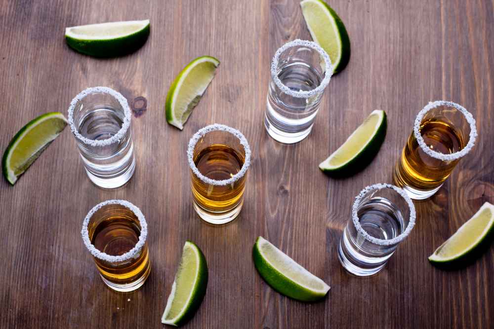 6 Shots of Tequila - Reposado and Anejo with Lime
