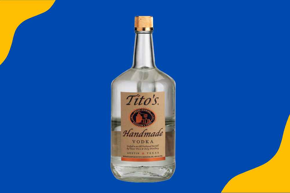 Handle Bottle of Tito's Vodka