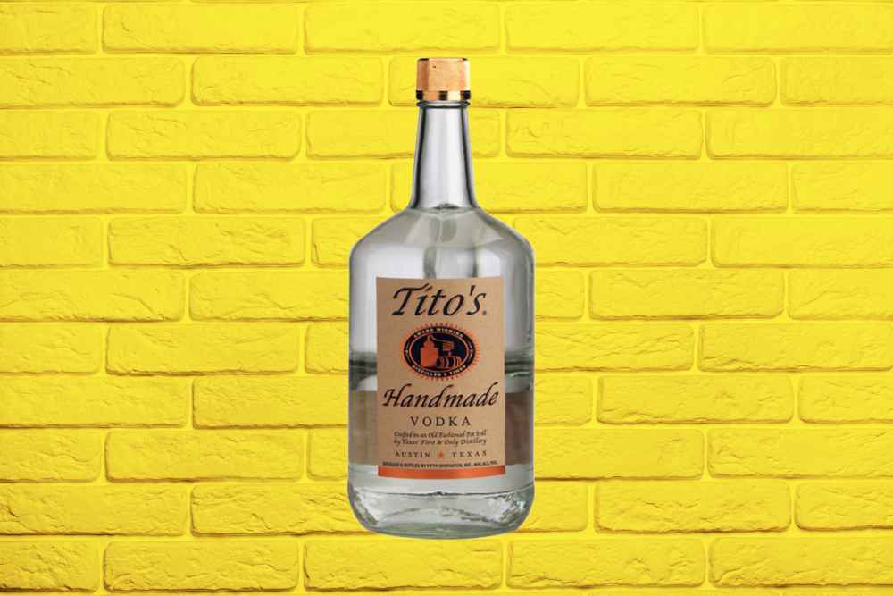 Handle of Tito's Vodka 1.75 L
