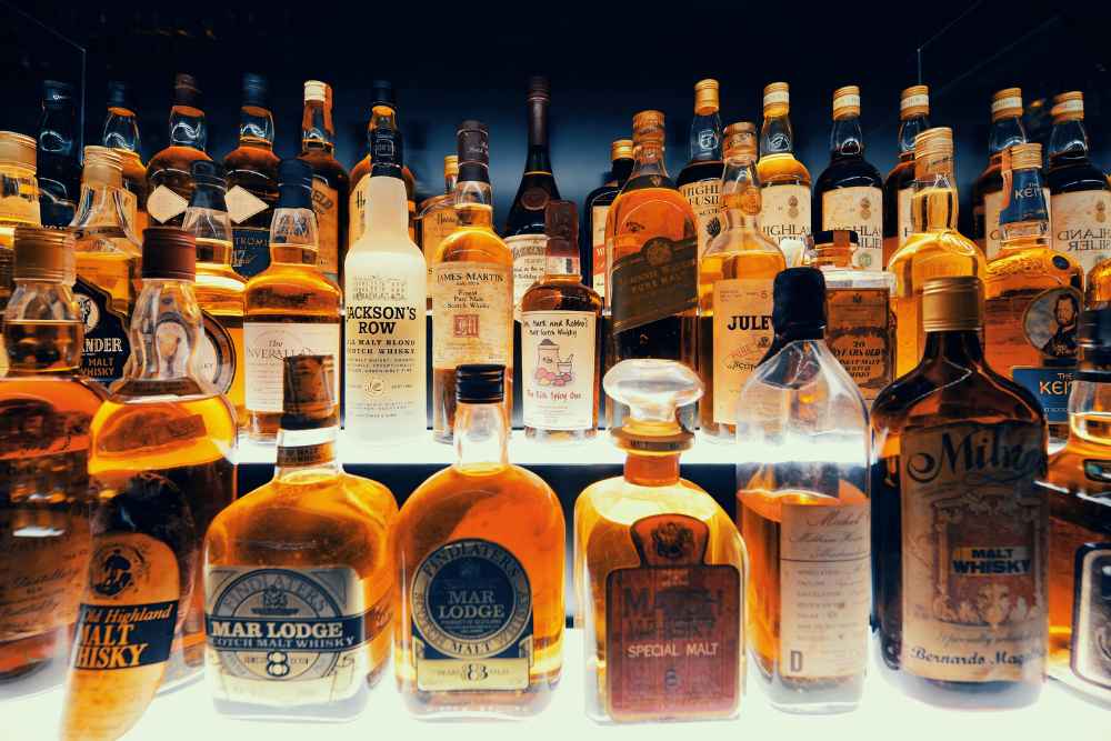 Rye Whiskey Bottles Different Popular Brands