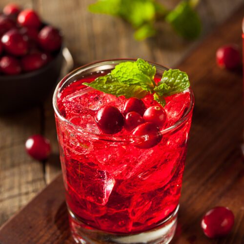 Delicious Vodka Cranberry Cocktail with Fresh Cranberries