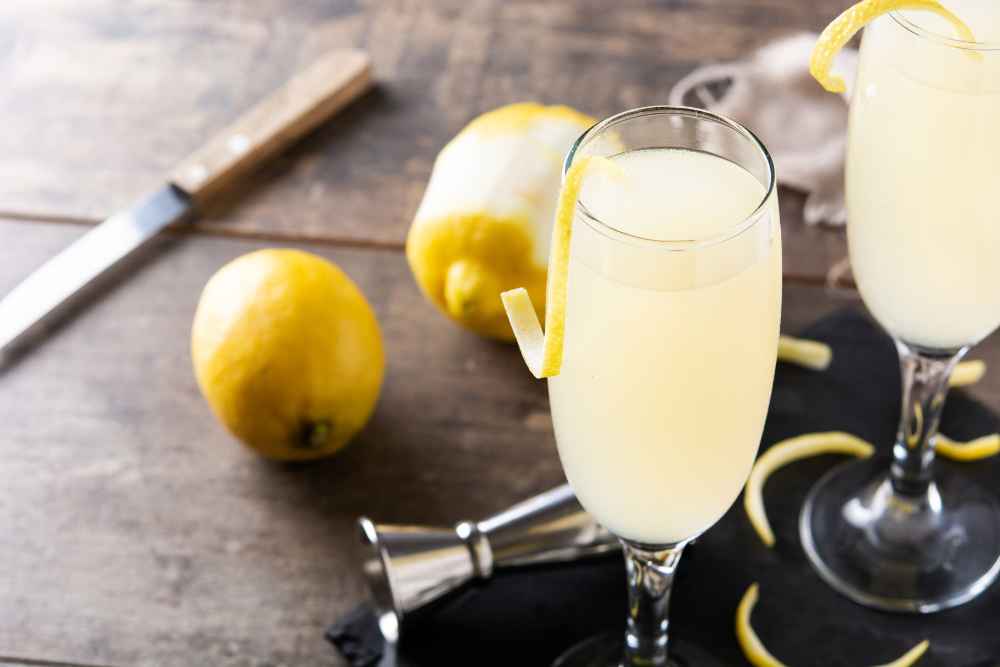 French 75 Cocktail with Cognac