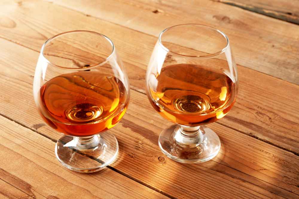 Glasses of Courvoisier VS Cognac
